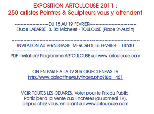 Toutes les informations sur l'exposition à laquelle VGD a participé à Toulouse en février 2011